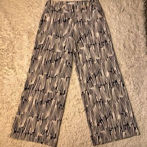 Black and White Printed Palazzo Pants